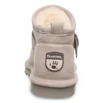 BEARPAW, Ghete slip-on din piele intoarsa Petite, Gri deschis, 37