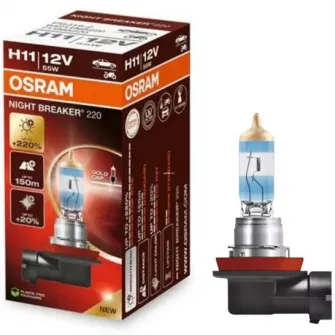 Bec auto Osram H11 Night Breaker +220%, 12V, 55W, 1 buc