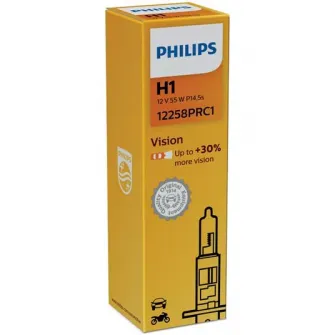 Bec H1 Philips Vision +30% 12V 55W P14.5S
