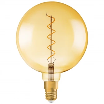 Bec LED OSRAM DIMABIL Vintage 1906 Big Globe LED 28, 5 W, E27, lumina calda 2000K, 300 lm, clasa energetica A+, 15 000 ore functionare