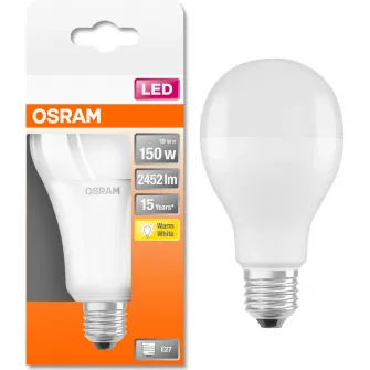 Bec LED Osram LED STAR FR A150 E27, 19W (150W), 2452 lm, lumina calda (2700K)