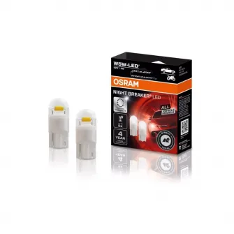 Bec LED Osram Smart Night Breaker LED W5W, 1 W ,12V(OMOLOGATE RAR), 2 Bucati