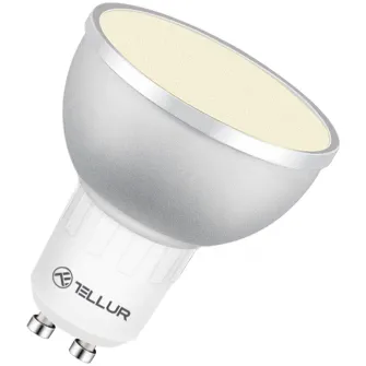 Bec WiFi LED, GU10, 5W, lumina alba/calda/RGB, reglabil