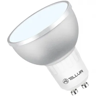 Bec WiFi LED, GU10, 5W, lumina alba/calda/RGB, reglabil
