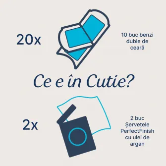 Benzi depilatoare cu ceara pentru picioare si corp, pentru piele sensibila, Veet Expert, 20 bucati