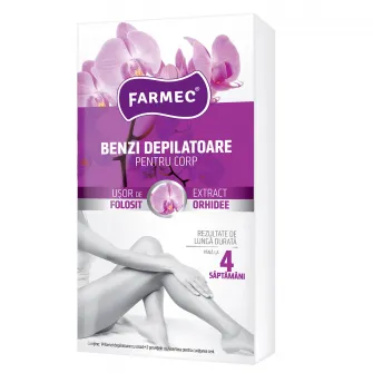 Benzi depilatoare pentru corp Farmec, Orhidee, 14 buc