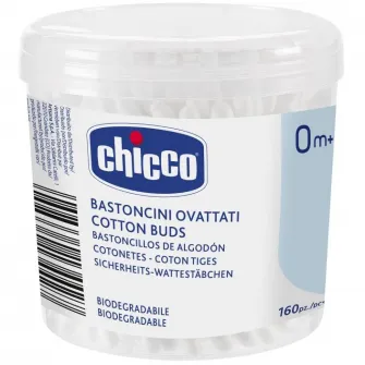 Betisoare bumbac Chicco, 0 luni+, 160 buc