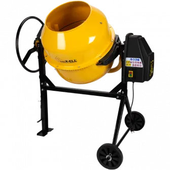 Betoniera BuildXell 681777, 550 W, 145 l volum cuva, 230-240 V, 28 RPM, coroana din fonta
