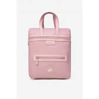 Beverly Hills Polo Club, Rucsac cu fermoar si buzunar frontal, Roz