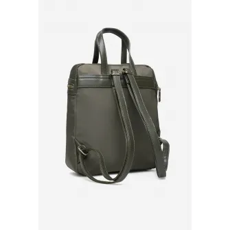 Beverly Hills Polo Club, Rucsac cu fermoar si buzunar frontal, Kaki