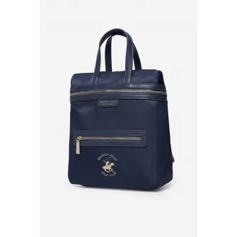 Beverly Hills Polo Club, Rucsac cu fermoar si buzunar frontal, Bleumarin