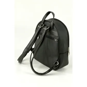 Beverly Hills Polo Club, Rucsac de piele ecologica cu logo, Negru