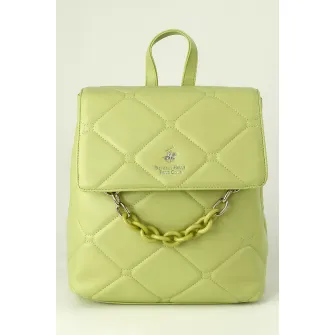 Beverly Hills Polo Club, Rucsac matlasat de piele ecologica, Verde deschis