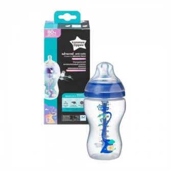 Biberon Advanced Anti-colic Tommee Tippee 340 ml, cu Sistem de Ventilatie, Albastru