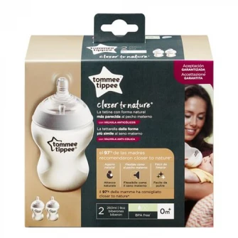 Biberon Tommee Tippee PP, 2 buc, 260 ml
