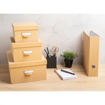 Biblioraft Exacompta OfficeByMe, Hartie texturata, Certificare FSC, A4 , Prem'Touch, 80mm, Bej