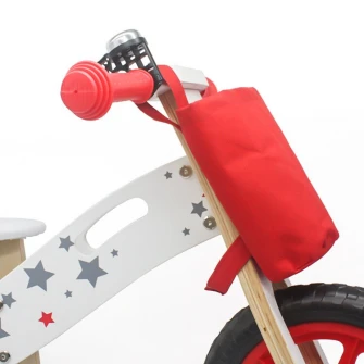 Bicicleta din lemn fara pedale Star Ride, rosie, pentru copii