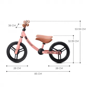 Bicicleta fara pedale Kinderkraft 2WAY NEXT, rose pink