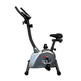 Bicicleta fitness magnetica Techfit B300PRO, 90.5x56x140 cm, gri