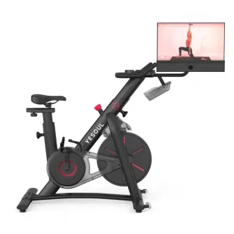 Bicicleta fitness YESOUL Spinning Bike G1M Plus, Black, Display 21.5вЂќ, rezistenta magnetica, aplicatie mobila, soundbar