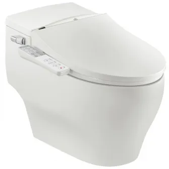 Bideu electric Daewon DIB-C410, cu telecomanda, incalzire sezut/apa, functie hidromasaj, tija reglabila, Rotund