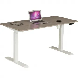 Birou cu inaltime reglabila Kring Dynamic, cu reglare electrica, 150x70x74-122 cm, culoare sonoma,blat mdf