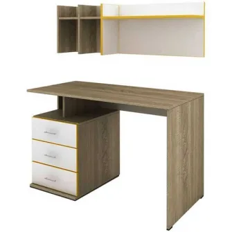 Рабочий стол Irim Delta, 120x60x75 см, Сонома/Белый