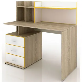 Рабочий стол Irim Delta, 120x60x75 см, Сонома/Белый