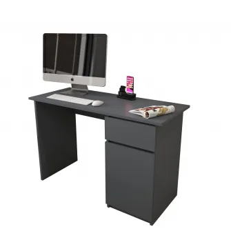 Birou Kring Origo, 120x50x77 cm, include 1 sertar/1 usa, culoare grafit