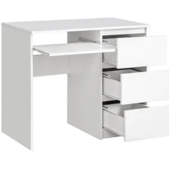 Birou Kring Origo,96x50x75 cm, include 3 sertare culoare alb