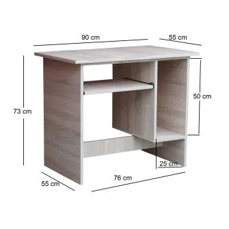 Birou Nefmob Nove 90x55x75 cm, Sonoma