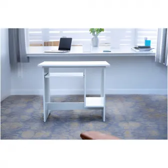Birou Nefmob Nove, dimensiuni 90x55x75 cm, culoare alb