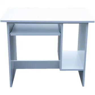 Birou Nefmob Nove, dimensiuni 90x55x75 cm, culoare alb
