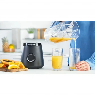 Blender Bosch Vita Power Serie 4 MMB6141B, 1200 W, 1.5 l, 3 programe automate, cana Tritan, Negru