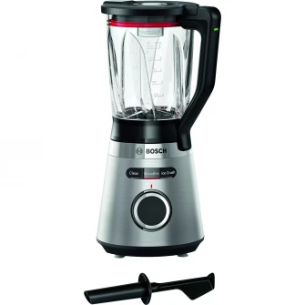 Blender Bosch Vita Power Serie 4 MMB6382M, 1200 W, 1.5 l, 3 programe automate, cana ThermoSafe, Inox