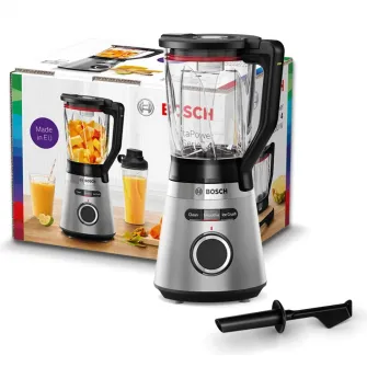 Blender Bosch Vita Power Serie 4 MMB6382M, 1200 W, 1.5 l, 3 programe automate, cana ThermoSafe, Inox