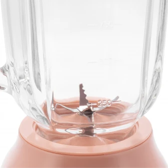 Blender Daewoo DB100, 500 W, bol gradat de sticla, capacitate bol 1.5l, functie PULSE, 2 trepte de viteza, 6 lame, zdrobire gheata, Crem