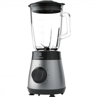 Blender Electrolux E4TB1-6ST, 800W, 1,5 l, 5 viteze + Pulse, 4 lame inox, cana sticla termo-rezistenta, inox / negru