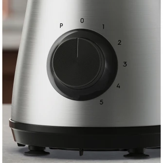 Blender Electrolux E4TB1-6ST, 800W, 1,5 l, 5 viteze + Pulse, 4 lame inox, cana sticla termo-rezistenta, inox / negru