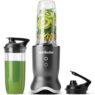 Blender Nutribullet Ultra NB1206DGCC, 0C22300099, 1200 W, 1 viteza si functie Pulse, cupa 0.7l, cupa 0.9l, 4 accesorii, gri inchis/ argintiu