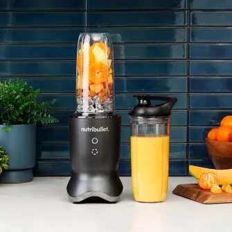 Blender Nutribullet Ultra NB1206DGCC, 0C22300099, 1200 W, 1 viteza si functie Pulse, cupa 0.7l, cupa 0.9l, 4 accesorii, gri inchis/ argintiu