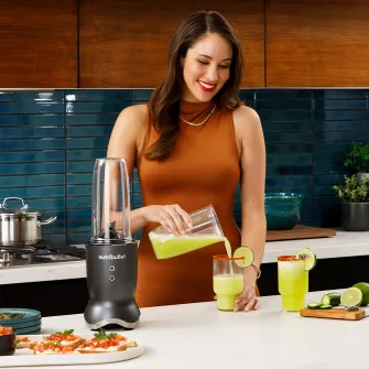 Blender Nutribullet Ultra NB1206DGCC, 0C22300099, 1200 W, 1 viteza si functie Pulse, cupa 0.7l, cupa 0.9l, 4 accesorii, gri inchis/ argintiu