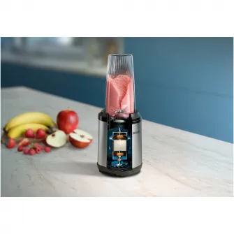 Blender Philips HR2765/00 Seria 5000, 800 W, Tehnologia si lame ProBlend Plus, Lame detasabile, Pahar de 700 ml cu capac, Design compact, negru/argintiu