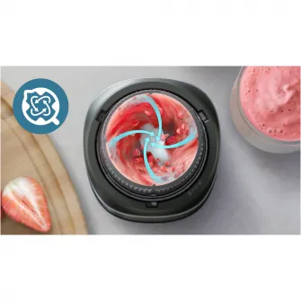 Blender Philips HR2766/00 Seria 5000, 800 W, Tehnologia si lame ProBlend Plus, Lame detasabile, Pahar de 700 ml cu capac, Design compact, negru/argintiu