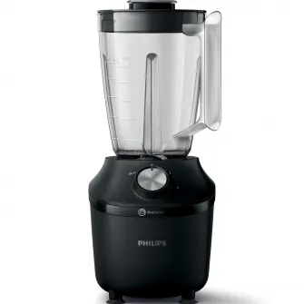 Blender Philips Seria 3000 HR2191/01, Sistem ProBlend, capacitate maxima 2L, capacitate efectiva 1.25L, 2viteze + impuls, zdrobeste gheata, aplicatia NutriU pentru mai multe idei de retete, Negru