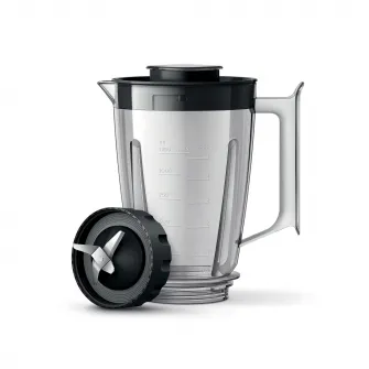Blender Philips Seria 3000 HR2191/01, Sistem ProBlend, capacitate maxima 2L, capacitate efectiva 1.25L, 2viteze + impuls, zdrobeste gheata, aplicatia NutriU pentru mai multe idei de retete, Negru