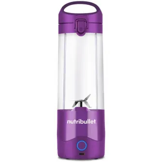 Blender portabil Nutribullet NBP003PU, cupa 475 ml, USB-C, mov