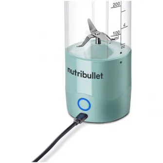 Blender portabil nutribulletВ® NBP003LBL, cupa 475 ml, USB-C, albastru deschis