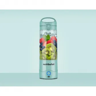 Blender portabil nutribulletВ® NBP003LBL, cupa 475 ml, USB-C, albastru deschis