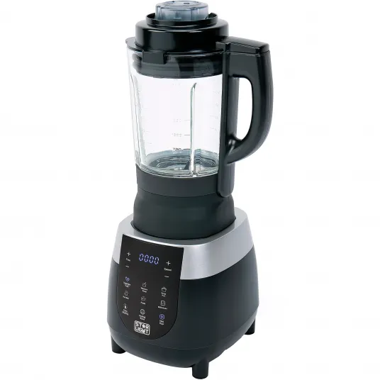 Blender Star-Light Pro DBBH-2615W, 1500W, 26000 rpm, Functie incalzire 800W, Reglaj electronic pentru timp si viteza, Vas sticla 1,75l, Display LED, 6 functii predefinite, Negru/Argintiu
